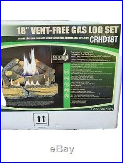 Cedar Ridge Hearth 18in 30,000-BTU Dual-Burner Ventless Gas Fireplace Log
