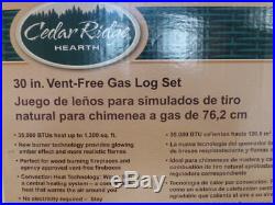 Cedar Ridge Hearth 30 Dual-Burner Ventless Gas Log Set Fireplace $750