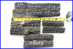 Ceramic Logs For Gas Fireplace 8 Pc Imitation Wood Look Rustic Firepit Fake
