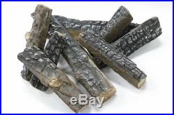 Ceramic Logs For Gas Fireplace 8 Pc Imitation Wood Look Rustic Firepit Fake