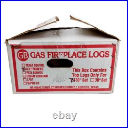 Ceramic Wood Gas Fireplace Fire Pit Log 30 Split Bonfire Propane Gas Inserts
