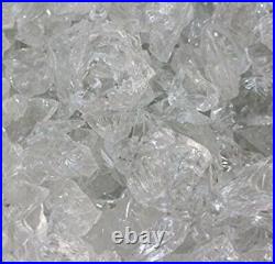 Clear Ice White 1/2 1 Premium Large Fire Glass for Fireplace and Fire Pit