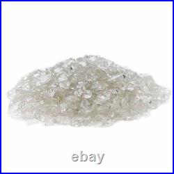 Clear Ice White 1/2 1 Premium Large Fire Glass for Fireplace and Fire Pit