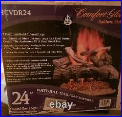 Comfort Glow 24 Vented Gas Logs Baldwin Oak HCVDR24 NEW IN BOX