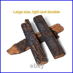 Dainiqukanhai Ceramic Gas Fireplace Logs Set 18 inch Ceramic Fake Wood Logs f