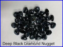 Deep Black Diamond Nugget Fire Glass, Gas Fireplaces, Gas Fire Pits, Landscaping