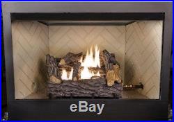 Dual Fuel Fireplace Log Set Natural Gas or Propane LP Vent Free Decorative Logs
