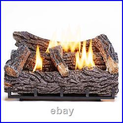 Duluth Forge 22 32,000 BTU Natural Gas Fireplace Log Set, Winter Oak (Used)