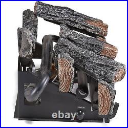 Duluth Forge 22 32,000 BTU Natural Gas Fireplace Log Set, Winter Oak (Used)