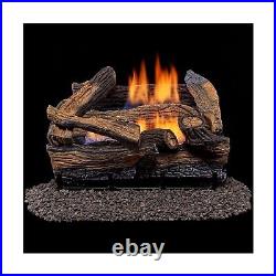 Duluth Forge DLS-18R-1 Dual Fuel Ventless Fireplace Logs Set with Remote Cont