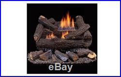 Duluth Forge Fireplace Ventless Propane Gas Log Set 18 in Red Oak Manual Control