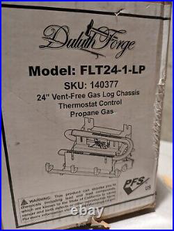 Duluth Forge Flt24-1-lp 24 Vent Free Gas Log Chassis Thermostat Control Propane