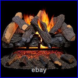 Duluth Forge Vented Natural Gas Fireplace Log Set 24 in, 55,000 BTU