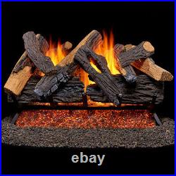 Duluth Forge Vented Natural Gas Fireplace Log Set 30 in, 65,000 BTU FNVL30-1