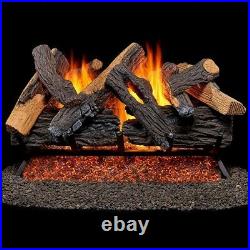 Duluth Forge Vented Natural Gas Fireplace Log Set Set-65,000 BTU, Heartland Oak