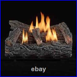 Duluth Forge Ventless Gas Fireplace Log withElectronic Spark Ignition+Thermostat