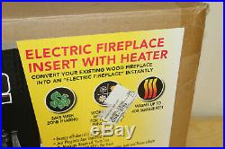 Duraflame Electric Log Set Heater Realistic Ember Fire Place Insert Black