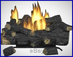 EMBERGLOW Propane Gas Fireplace 18 in Log Set Vent Free Remote Control Heater