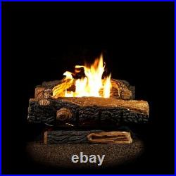 EMBERGLOW Propane Gas Fireplace 24 in Log Vent Free Dual Burner LP Indoor Heater