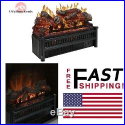 Electric Fireplace Log 23 Set With Heater Fake Wood Burning Pleasant Home Decor