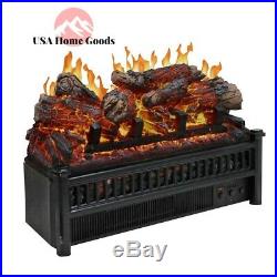 Electric Fireplace Log 23 Set With Heater Fake Wood Burning Pleasant Home Decor