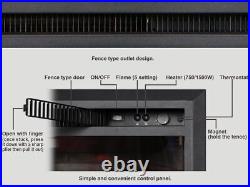 Electric fireplace with explosive sound, 750/1500W, 7.5D x 31.89W x 24.61H