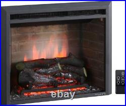 Electric fireplace with explosive sound, 750/1500W, 8.78 D x 24.8 W x 21.46 H