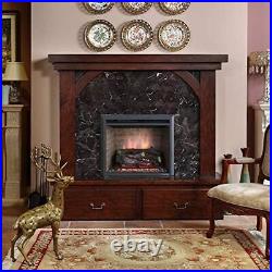 Electric fireplace with explosive sound, 750/1500W, 8.78 D x 24.8 W x 21.46 H