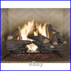 Emberglow 18 in. Split Oak Vented Natural Gas Log Set Imitation Fireplace Logs