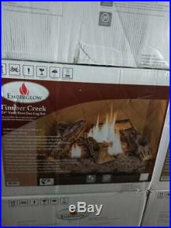 Emberglow 24 Timber Creek Vent Free Dual Fuel Gas Log Set Fireplace NEW SEALED