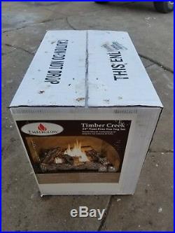 Emberglow 24 Timber Creek Vent Free Dual Fuel Gas Log Set With Thermostat New