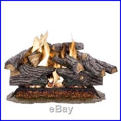Emberglow 24 in. Split Oak Vented Natural Gas Log Set Fireplace Insert Convert