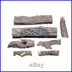 Emberglow Gas Log Set Natural Vented Glowing Fireplace Charred River Oak 18 in