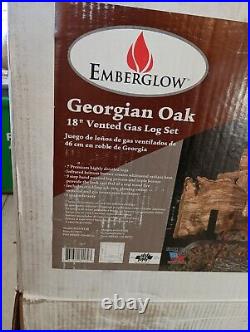 Emberglow Georgian Oak 18' Vented Gas Log Set