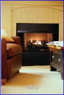 Emberglow Natural Gas Fireplace Log 24 Inch Vent Free Indoor Heating Flame Fire