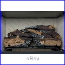 Emberglow Natural Gas Fireplace Split Oak Log Set 30 in. Vented Realistic Flame