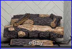 Emberglow Oakwood 24 in Vent Free Natural Gas Fireplace Logs Set Heater Heater