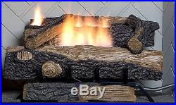 Emberglow Oakwood Vent Free Liquid Propane Gas Fireplace Log Set Heater Logs New
