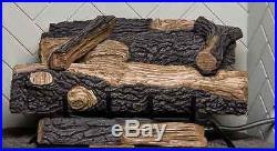 Emberglow Oakwood Vent Free Liquid Propane Gas Fireplace Log Set Heater Logs New