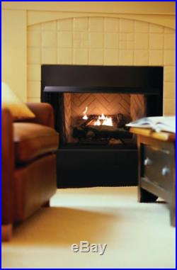 Emberglow Oakwood Vent Free Propane Gas Fireplace Logs Fire Log Set Thermostat