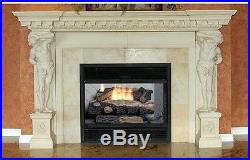 Emberglow Oakwood Vent-Free Propane Gas Fireplace Logs With Thermostatic Control