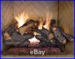 Emberglow Split Oak Vented Natural Gas Log Set Wood Burning Fire Environmentally