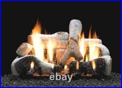 Empire 24 Birch Logset with IP VentFree Slope Glaze Burner- Natural Gas