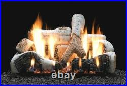 Empire Birch Vent Free Logs 18 Refractory Slope Glaze Burner IP LP
