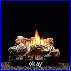 Empire Ceramic Fiber Logs with Vent-Free Burner, Manual, 5-piece, 18, 28,000 Btu