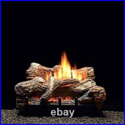 Empire Flint Hill Logs with Vent-Free Burner, Thermostat, 5-piece, 24, Natural Gas