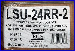 Empire LSU24RR-2 Ceramic Log set for Vented/Unvented see tru gas fireplaces
