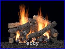 Empire Ponderosa Log Set 13pc, 24 Refractory Slope Glaze Burner IP NG Vent Free