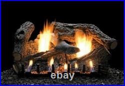 Empire Vent Free 24 Gas logs with Slope Glaze Burner Remote Included