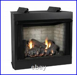 Empire's Breckenridge Vent-Free Firebox Deluxe 36 With Kennesaw 24 Gas Log Set